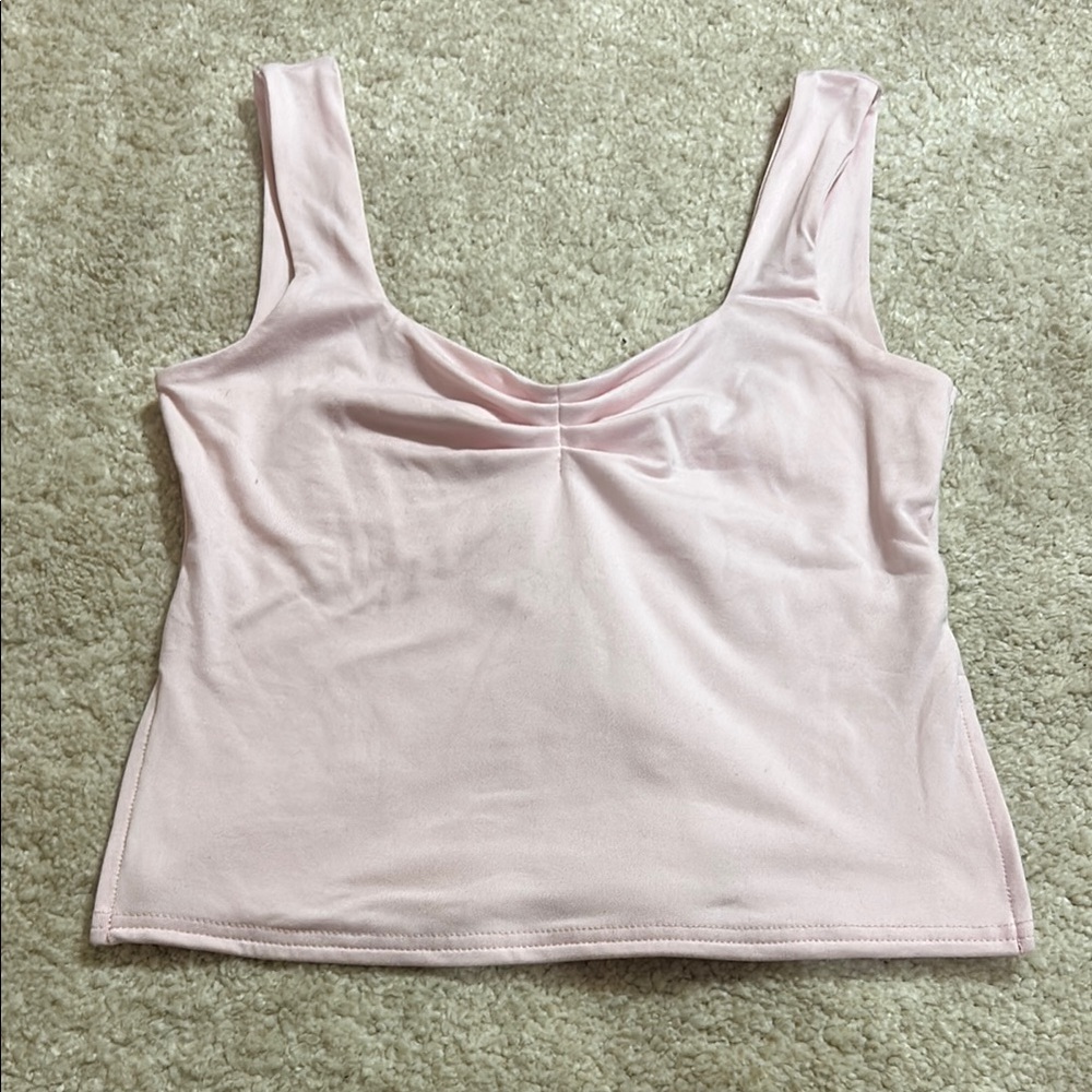 Baby pink cropped tank